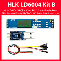 Modul Radar Kehadiran Manusia HLK-LD6004 60GHz Sensor Gelombang Milimeter 3D Konfigurasi Aplikasi Seluler Pemasangan di Langit-langit/Dinding Deteksi 6m