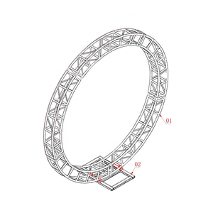 Truss en aluminium 30x30 pour la construction de scènes de <span class=keywords><strong>concert</strong></span>, truss de scène circulaire en aluminium pour toit - Product Image 1