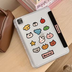 <span class=keywords><strong>Coque</strong></span> transparente en cuir pliable en Y avec motif animal mignon pour <span class=keywords><strong>iPad</strong></span> <span class=keywords><strong>Air</strong></span> 4/5 <span class=keywords><strong>iPad</strong></span> Pro 2024 Housse de protection pour <span class=keywords><strong>Apple</strong></span> <span class=keywords><strong>Coque</strong></span> plate 10e génération - Product Image 3
