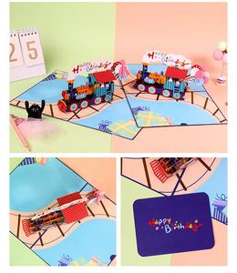 <span class=keywords><strong>Train</strong></span> à vapeur personnalisé <span class=keywords><strong>carte</strong></span> pop-up 3D anniversaire rétro <span class=keywords><strong>Train</strong></span> cartes de vœux anniversaire pop-up <span class=keywords><strong>carte</strong></span>-cadeau avec enveloppe pour papa mari - Product Image 5