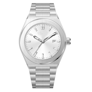 Reloj mecánico de lujo personalizado al por mayor, OEM, de acero inoxidable 316L, con movimiento de cuarzo, minimalista, para hombre, con pulseras, en oferta. - Product Image 1