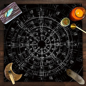 Tarocchi piazza tovaglia mare velluto tessuto terrazza tavolo da pranzo copritelo multiuso Mandala vita albero farfalla - Product Image 4