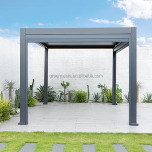 Design moderno esterno Pergola in alluminio motorizzato pergolati pergolati Gazebo tipo ombrello a baldacchino case estive - Product Image 3