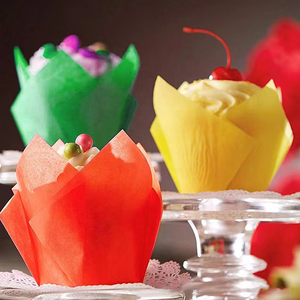 Bán buôn 50 cái/cuộn không dính mỡ chống Tulip cupcake lót nướng muffin ly - Product Image 4