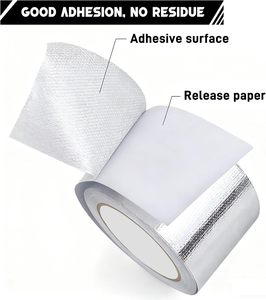 Heavy Duty Fiberglass Reinforced Aluminum <b>Foil</b> <b>Tape</b>,High Temperature Heat Shield <b>Tape</b> for HVAC Ductwork, Bulk Supply Contractors - Product Image 2