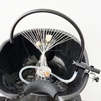 Chaise de lavage de luxe moderne en cuir synthétique imperméable avec cadre métallique et bassin en céramique, pour salon de coiffure, avec circulation d'eau YTS Y001 1