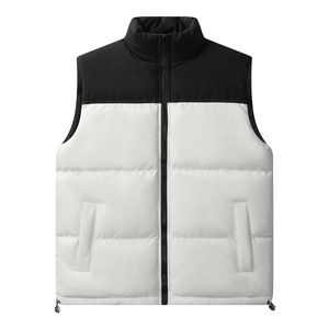 Gilet d'hiver à col montant Hommes Patchwork Fashion Brand Casual Youth Preppy Trendy Male Vest Sleeveless Outerwear 2025 - Product Image 6
