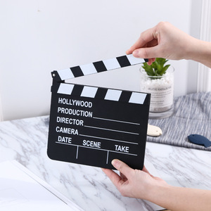 Photomaton accessoire photographie studio film vidéo réalisateurs de télévision scène d'<span class=keywords><strong>action</strong></span> en bois film clins <span class=keywords><strong>ardoise</strong></span> clapper board - Product Image 2