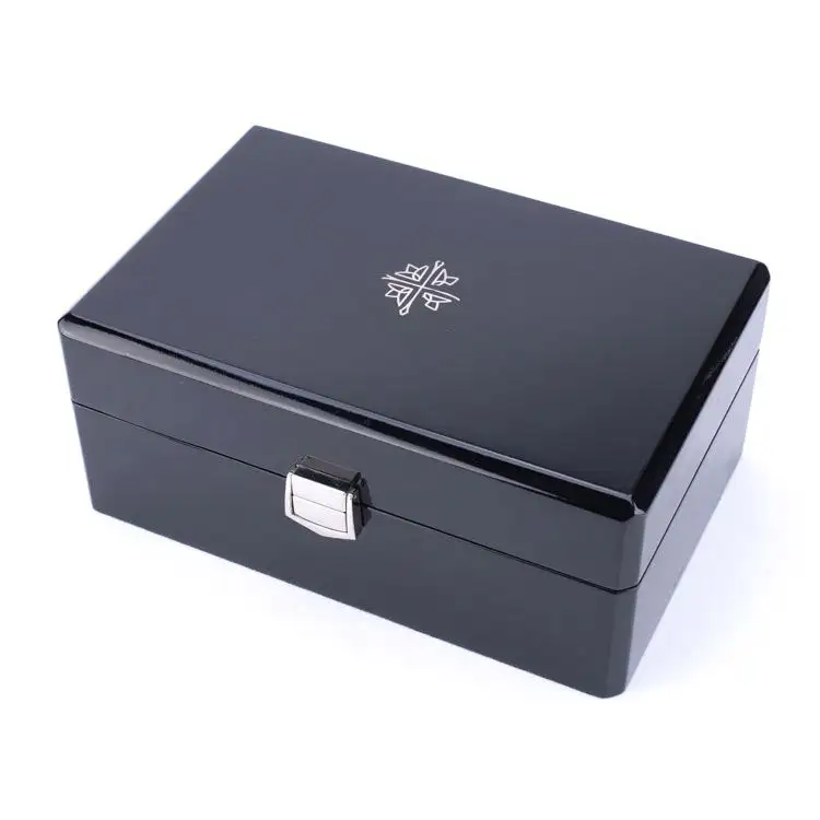 2023 Роскошная индивидуальная черная длинная коробка для часов с логотипом