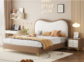 <span class=keywords><strong>Lit</strong></span> pour enfants <span class=keywords><strong>de</strong></span> luxe moderne avec cadre en bois, <span class=keywords><strong>lit</strong></span> confortable pour tout-petits, pour hôtel ou chambre à coucher - Product Image 3