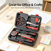Ensemble d'outils ménagers en acier au carbone de 12 pièces, kit manuel avec boîte à outils robuste pour travaux extérieurs, logo OEM