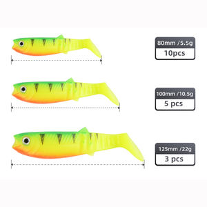 Newbility prix usine caoutchouc PVC appât souple 80mm 10 pièces appât en plastique souple artificiel coulé - Product Image 2