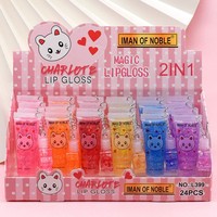 24Pcs/Boîtes Vide Lip Changing Glow Gloss Container Glitter Lip Oil Wholesale Lip Et Gloss Glossy Tubes Private Label Makeup Set
