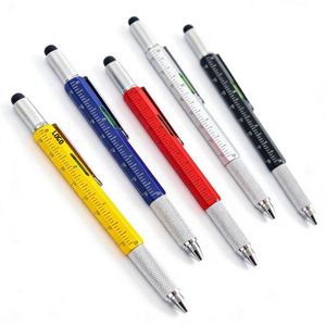 W13 Custom 6 in 1 Tool Multi Function <b>Pen</b> With Logo Wholesale Stylus Multifunction Multitool Multi-function Ballpoint Ball Gifts - Product Image 1