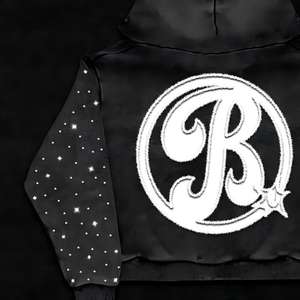 Moletom Masculino com Capuz de Algodão Puro de Alta Qualidade com Zíper Personalizado, Aplique Bordado Retrô Estilo Street e Strass Hot Fix - Product Image 4