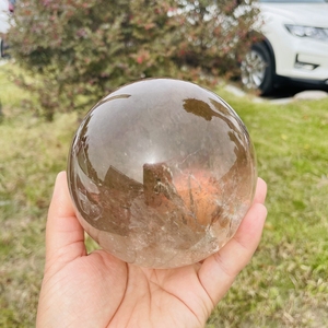Boule <span class=keywords><strong>de</strong></span> Quartz <span class=keywords><strong>fumé</strong></span> en <span class=keywords><strong>cristal</strong></span> <span class=keywords><strong>fumé</strong></span> naturel, sphère polie Brownen pour la décoration <span class=keywords><strong>de</strong></span> la maison, vente en gros - Product Image 5