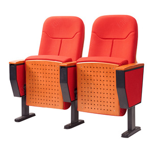 Sillas de Teatro Manwa Expo HB652 de Haya Roja Clara con Reposabrazos para Uso en Escuelas y Hospitales - Product Image 3