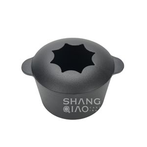 Juego de fondue de hierro fundido esmaltado negro premium, 6 tenedores, quemador y soporte incluidos - Product Image 4