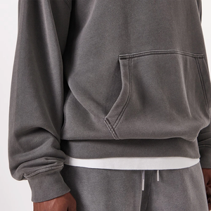 Heavyweight Drop Shoulder Hoodies French Terry Custom Logo New Blank Streetwear Cotton Polyester Oversized Hoodie - Product Image 1