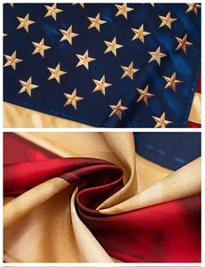 Vintage 3x5 ft eco-friendly poliestere bandiera americana tè macchiato all'aperto degli stati uniti invecchiato storico Banner accessorio - Product Image 4