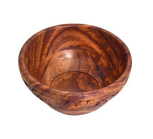 Cuenco de madera hecho a mano de calidad antigua desechable para uso doméstico en hoteles y restaurantes - Product Image 5
