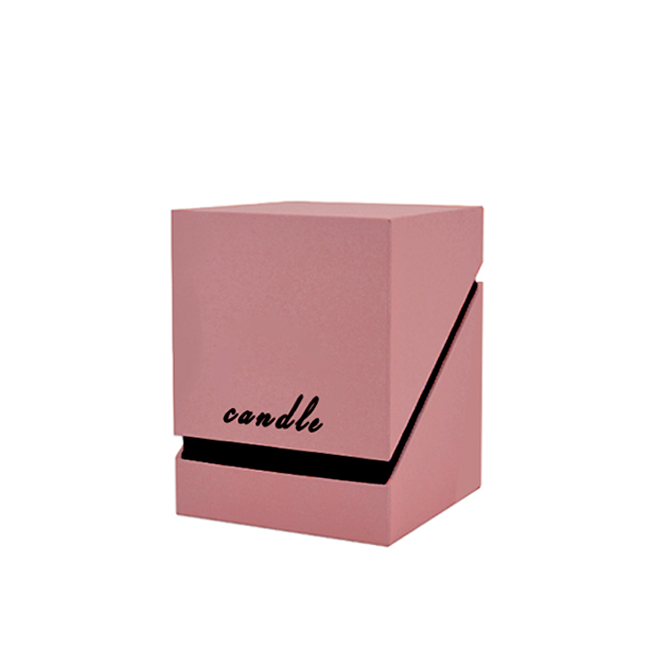 custom logo printing packaging hot stamping cheap black gift box magnetic for candles