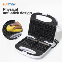 SUNTON personnalisable ménage commercial en acier inoxydable gaufrier électrique micro-ondes machine à sandwich
