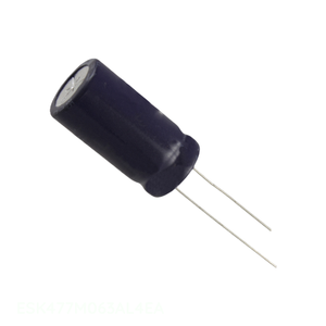 Condensateur radial TH en aluminium 470 µF 20 % 63 V, référence ESK477M063AL4EA, à montage traversant - Product Image 1