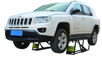 Cric hydraulique à ciseaux double cylindre à profil bas L520E 2500 kg, mini, portable, pour garage mobile, élévateur automobile, certifié CE