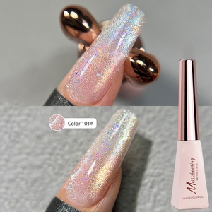 เจลทาเล็บแม่เหล็ก 12 สี แบบตาแมว กลิตเตอร์ประกายแสงจันทร์ สูตรน้ำ ใช้กับยูวี ขนาด 10 มล. สำหรับร้านทำเล็บ - Product Image 6