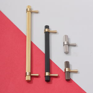 Antique <strong>Black</strong> Nickel Solid Brass Knurled T-Bar Handles <strong>Knobs</strong> for Furniture Cabinets Kitchens Drawers Wardrobes Dressers Bedroom - Product Image 3