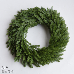 Guirlande artificielle en herbe de cyprès pour porte d'entrée, guirlande réaliste en faux herbe de cyprès avec <span class=keywords><strong>fausse</strong></span> verdure d'eucalyptus printanière pour mur et <span class=keywords><strong>fenêtre</strong></span> - Product Image 1