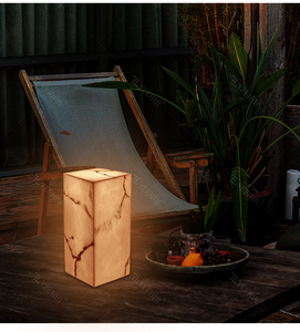 Ambiance Marble Alabaster jem trụ cột đèn cảnh quan tự nhiên chiếu sáng cho nhà giáng sinh và Tạ ơn trang trí - Product Image 3