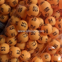 Balle de bingo en ABS de 40 mm personnalisée avec logo imprimé sur 6 faces, adaptée aux machines de tirage au sort et aux machines de jeu de bingo