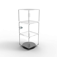 Acrylique Vitrine d'affichage De la Tour Tournant Acrylique Comptoir Vitrine Vitrine Acrylique Verre avec Base Rotative