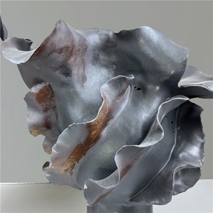 Juego de Jarrones de Cerámica Negros Tropicales para Flores, Jarrón Grande de Forma Irregular Inspirado en el Diseño Tropical para Decoración del Hogar - Product Image 3