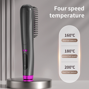 <span class=keywords><strong>Brosse</strong></span> lissante sans fil avec massage par vibration, peigne à boucler <span class=keywords><strong>ionique</strong></span> portable avec chauffage rapide et arrêt automatique - Product Image 4