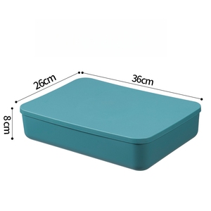 Xjh thiết kế hiện đại PP nhựa lưu trữ Thùng hình chữ nhật ép phun Máy tính để bàn lưu trữ hộp nắp nhà máy bán buôn Stackable cubby - Product Image 2