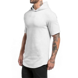 Sommer Herren T-Shirts Mode Kapuzen pullover Sport Kurzarm Outdoor Fitness Radfahren Bergsteigen Baumwolle T-Shirt - Product Image 4