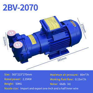 3HP /3.85KW 2BV Series Industrial High Vacuum <b>Water</b> Circulation Compressor Liquid Ring <b>Water</b> Ring Vacuum <b>Pump</b> 2BV2070 - Product Image 2