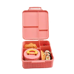 Auhea kotak makan siang Bento lucu untuk anak-anak laki-laki perempuan kantor anak-anak sekolah makanan ringan Mini wadah makanan Sandwich