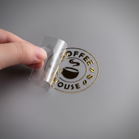 Étiquette métallique pour boissons LOGO, autocollant amovible à transfert par estampage à chaud, étiquetage personnalisé, forme irrégulière