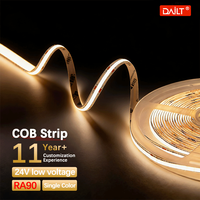 Bande LED COB Moderne 6000K Blanc Froid IP20 CRI90 10W/M DC 12V/24V Durée de Vie 30000 Heures Offrant une Éclairage Lumineux et Clair pour