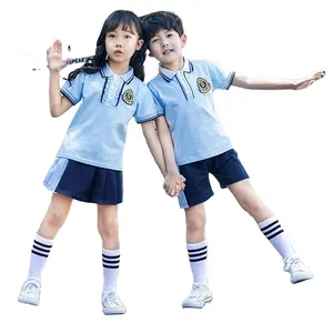 LINDA 맞춤형 유니폼 초등학교 교복 디자인 어린이 스포츠 의류 여름 유치원 영국 스타일 졸업을위한 유니폼