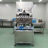 Machine de remplissage automatique électrique à ligne droite DHANGEL à 6 têtes, 1000 bouteilles/heure, précision de 100 %, peut être équipée d'une machine de bouchage
