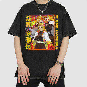 Wholesale 280g Heavy Cotton Anime t <strong>Shirts</strong> Oversized Dropped Shoulders <strong>Chainsaw</strong> <strong>Man</strong> Vintage t <strong>Shirt</strong> Anime - Product Image 3