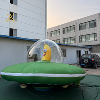 Modèle de vaisseau OVNI gonflable classique de personnage de dessin animé pour la décoration de fête d'anniversaire des enfants, ballon OVNI gonflable publicitaire