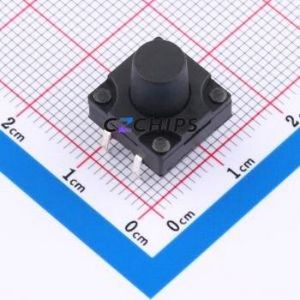 TC-FS1212D-C-Q Tactile Switch Through hole-4P,12x12mm Switch Single Pole Single Throw Round Button 2.6N Through Hole - Product Image 1