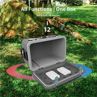 Glacière portable isotherme 68L avec haut-parleur et roues, réfrigérateur de camping isolé 72H pour pique-niques en extérieur et canettes