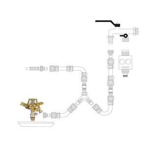 Sector <b>Irrigation</b> <b>Sprinkler</b> with 1/2" Outlet, Made of Zinc - Product Image 4